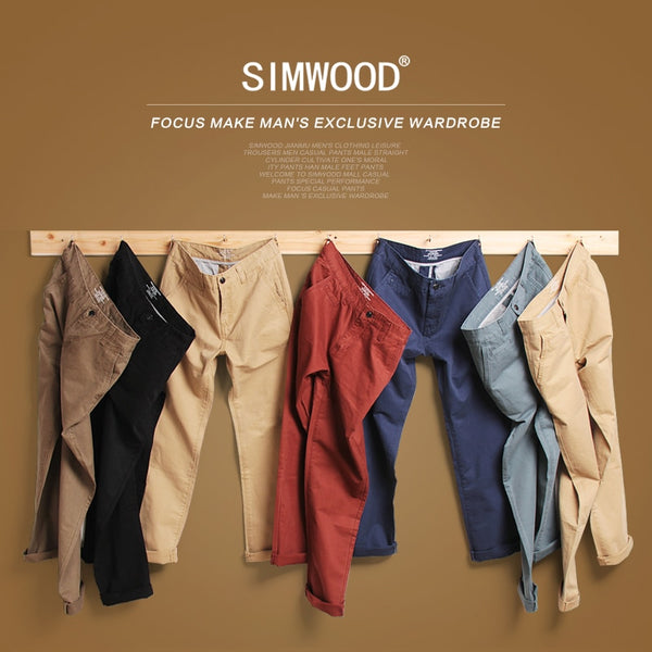 Slim Straight Men Casual Pants