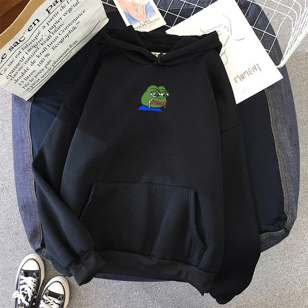 Frog Print Hoodies Men