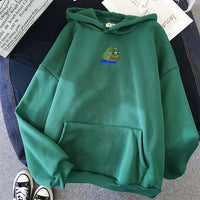 Frog Print Hoodies Men