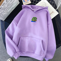 Frog Print Hoodies Men