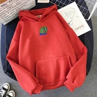 Frog Print Hoodies Men
