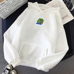 Frog Print Hoodies Men