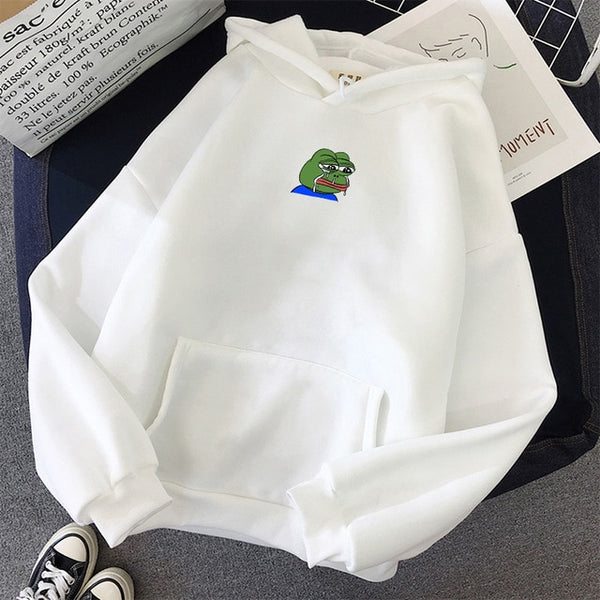 Frog Print Hoodies Men