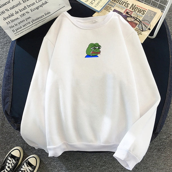 Frog Print Hoodies Men