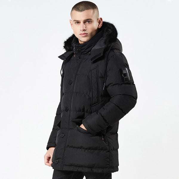 Long Style Epaulet Cotton Padded Jackets