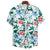 Ethnic Printed Stand Collar Cotton Linen Stripe Short