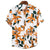 Ethnic Printed Stand Collar Cotton Linen Stripe Short