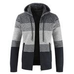 Men Zipper Knitted Thick Coat