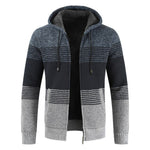 Men Zipper Knitted Thick Coat