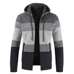 Men Zipper Knitted Thick Coat