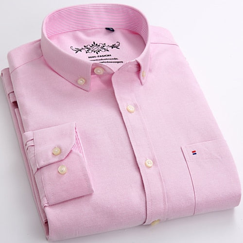 Mens Long Sleeve Oxford Dress Shirt