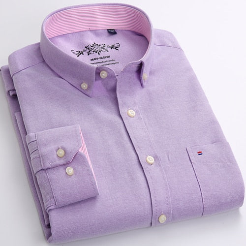Mens Long Sleeve Oxford Dress Shirt