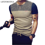 Casual Patchwork Short Sleeve T Shirt