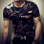 Casual Patchwork Short Sleeve T Shirt