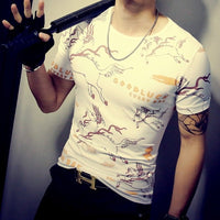 Casual Patchwork Short Sleeve T Shirt