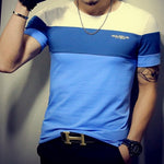 Casual Patchwork Short Sleeve T Shirt