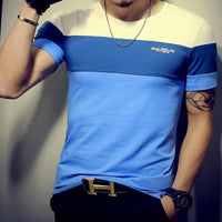Casual Patchwork Short Sleeve T Shirt