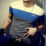 Casual Patchwork Short Sleeve T Shirt