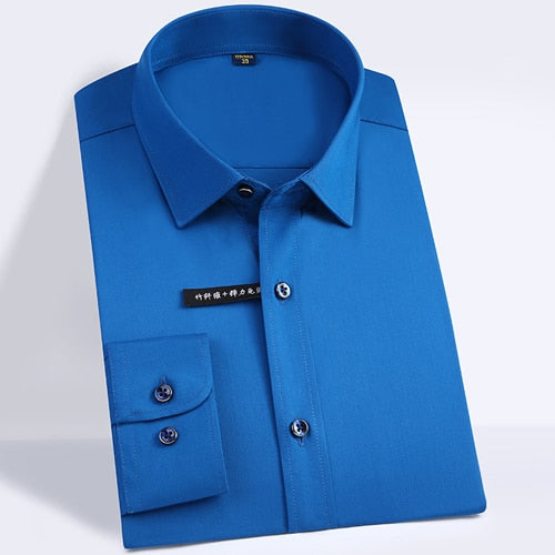 Men's Regular-fit Long Sleeve Stretch Easy Care Shirt