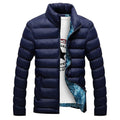 Stand Collar Male Parka Jacket Mens
