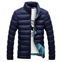 Stand Collar Male Parka Jacket Mens