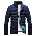 Stand Collar Male Parka Jacket Mens