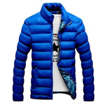 Stand Collar Male Parka Jacket Mens