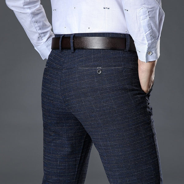 Men's Stretch Stripe Casual Pants