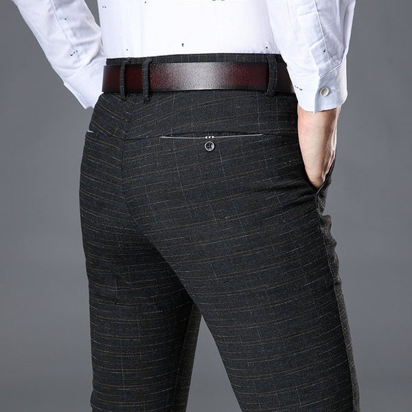 Men's Stretch Stripe Casual Pants
