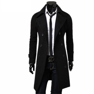 Mens Overcoat Casual Slim Fit