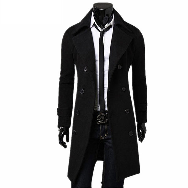 Mens Overcoat Casual Slim Fit
